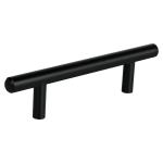 JAL-0361 | Jaladera de acero 96 mm, estilo 'Cilindro', negro, Hermex