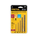 JBAV-5P | Juego de 5 brocas HSS para metal, Pretul