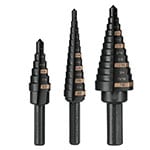 JBES-3 | Juego de 3 brocas escalonadas de óxido negro, Truper