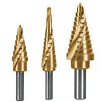 JBES-3X | Juego de 3 brocas escalonadas de titanio, Truper Expert