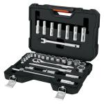 JD-1/2X31P | Juego de 31 herramientas cuadro 1/2' std para mecánico