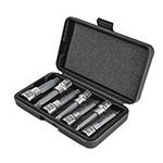 JD-1/2X7-BL | Juego de 7 dados cuadro 1/2' punta larga bristol, en estuche