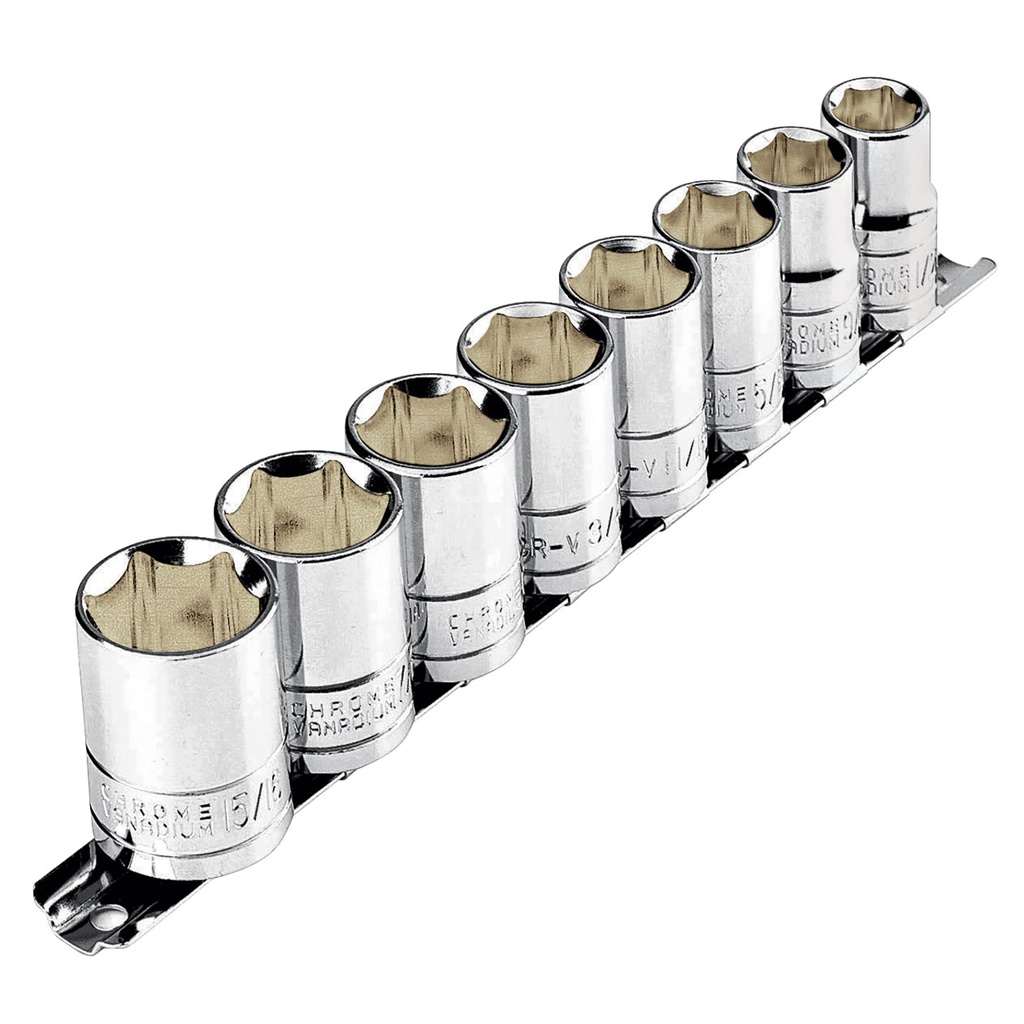 JD-1/2X9SAE-P | Juego de 8 dados cuadro 1/2' std, Pretul