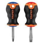 JDT-2B | Dúo de desarmadores 1/4' x 1-1/2' mango Comfort Grip, Truper