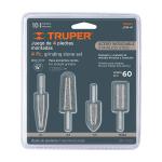 JPM-4I | Juego de 4 piedras montadas zanco 1/4', acero inoxidable