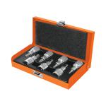 JPT-1/2X7 | Juego de 7 dados cuadro 1/2' punta torx, estuche metálico