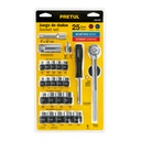 JUDA-29P | Juego de 25 herramientas 1/4' y 3/8' para mecánico, Pretul