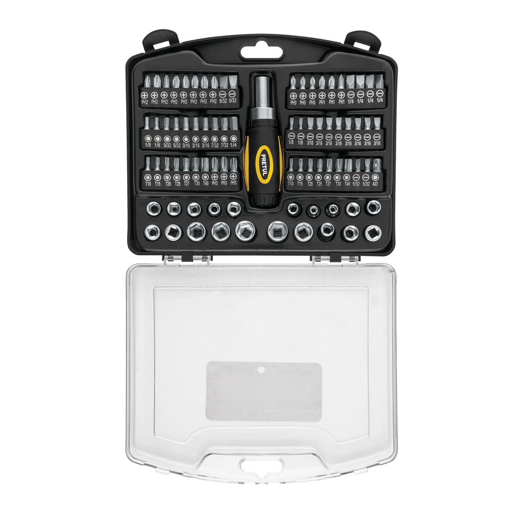 JUDA-81P | Juego de 81 herramientas 1/4' para mecánico, Pretul