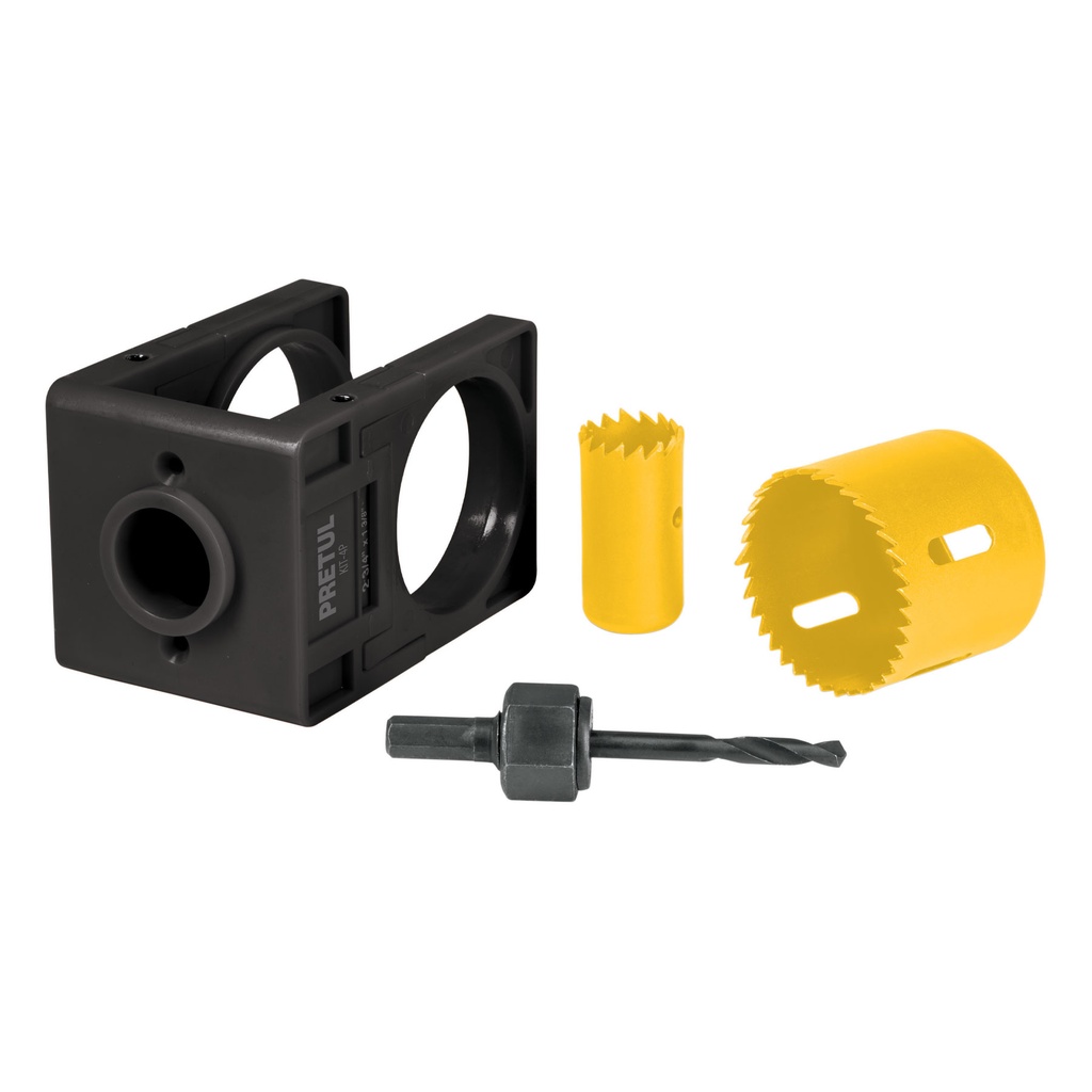 KIT-4P | Juego de 4 piezas para instalar cerraduras, Pretul