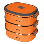 LUNCH-3 | Lonchera térmica con 3 contenedores de acero inoxidable