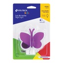 LUZ-12 | Luz de noche con lámpara E12, mariposa, Volteck