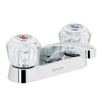 M-048A | Mezcladora 4' para lavabo, nariz larga, manerales acrílico