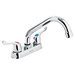 M-070P | Mezcladora 4' para lavabo, tubular, manerales palanca