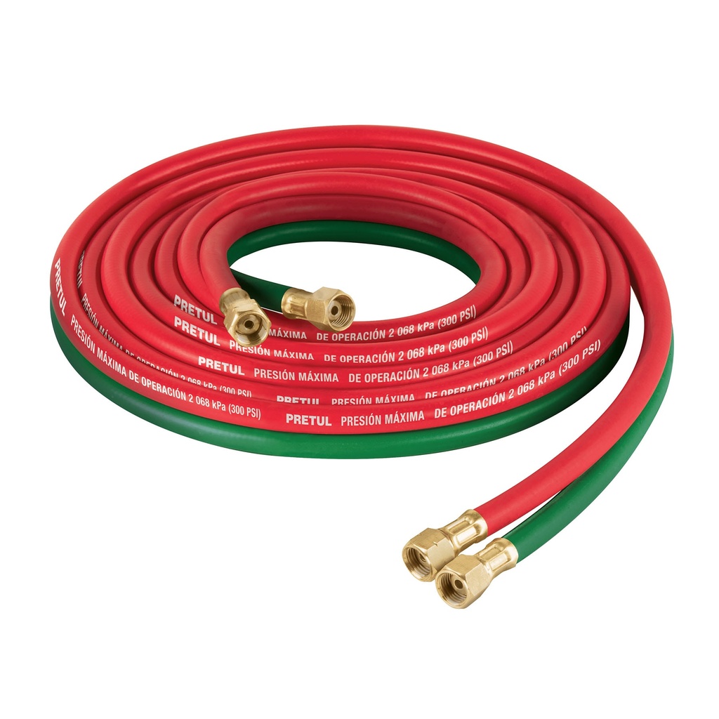 M-CORSOL-P | Manguera cuata reforzada de 4.5 m para oxiacetileno, Pretul