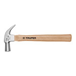 MAC-27 | Martillo cabeza cónica 27 mm uña curva, mango madera, Truper