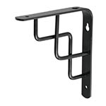 MED-6NE | Ménsula reforzada negra 6 x 6' diseño escalera, Fiero