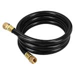 MGAN-15 | Manguera para gas 3/8' flexible negra de 1.5 m, con conexión