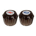 MM-200H | Juego 2 manerales acrílico humo p/lavabo y fregadero, Basic