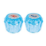 MM-200Z | Juego 2 manerales acrílico azul p/lavabo y fregadero, Basic