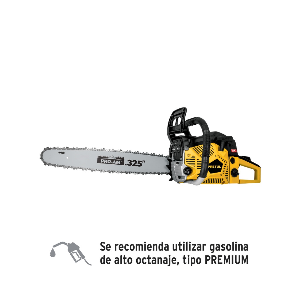 MOT-6020P | Motosierra 60 cc a gasolina con barra de 20', Pretul