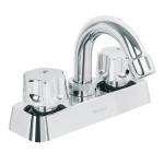 MP-050 | Mezcladora plástica 4' para lavabo, cuello curvo, hex Basic