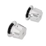 MR-100 | Juego de 2 manerales hex. metálicos para regadera, Basic