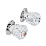 MR-200 | Juego de 2 manerales acrílico trans. para regadera, Basic