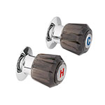 MR-200H | Juego de 2 manerales acrílico humo para regadera, Basic