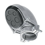 MUFA-1-1/4 | Mufa con abrazadera para tubo 1-1/4', Volteck