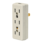 MUL-305 | Multicontacto triple, 2 polos + tierra, Volteck