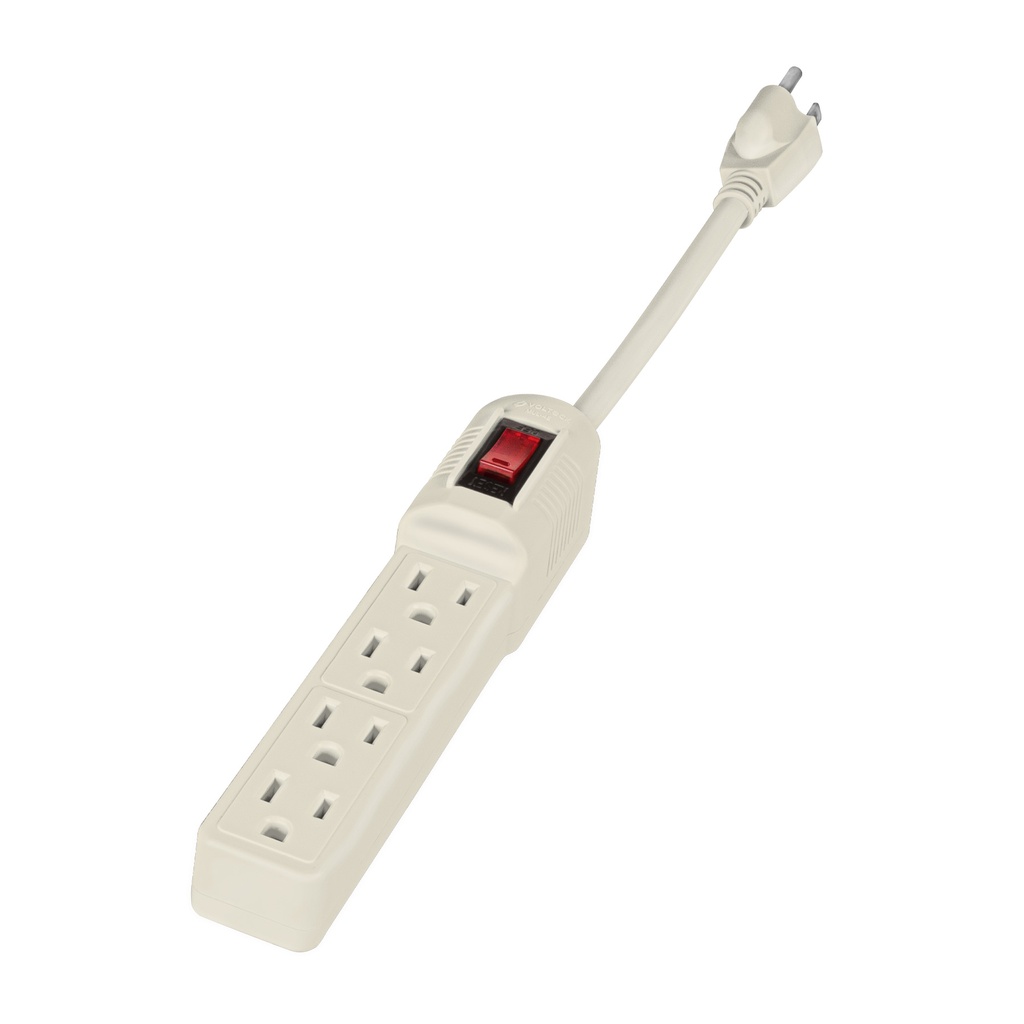 MUL-4E | Multicontacto 16 AWG doméstico 4 entradas, Volteck