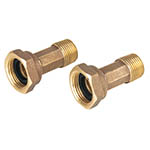 NM-1/2 | Juego 2 niples con tuercas 1/2' x 3/4' para medidor de agua