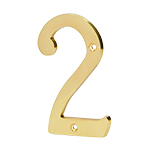 NUCH-2 | Número 2 de latón sólido 4', Hermex