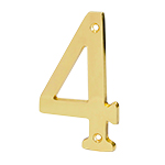 NUCH-4 | Número 4 de latón sólido 4', Hermex