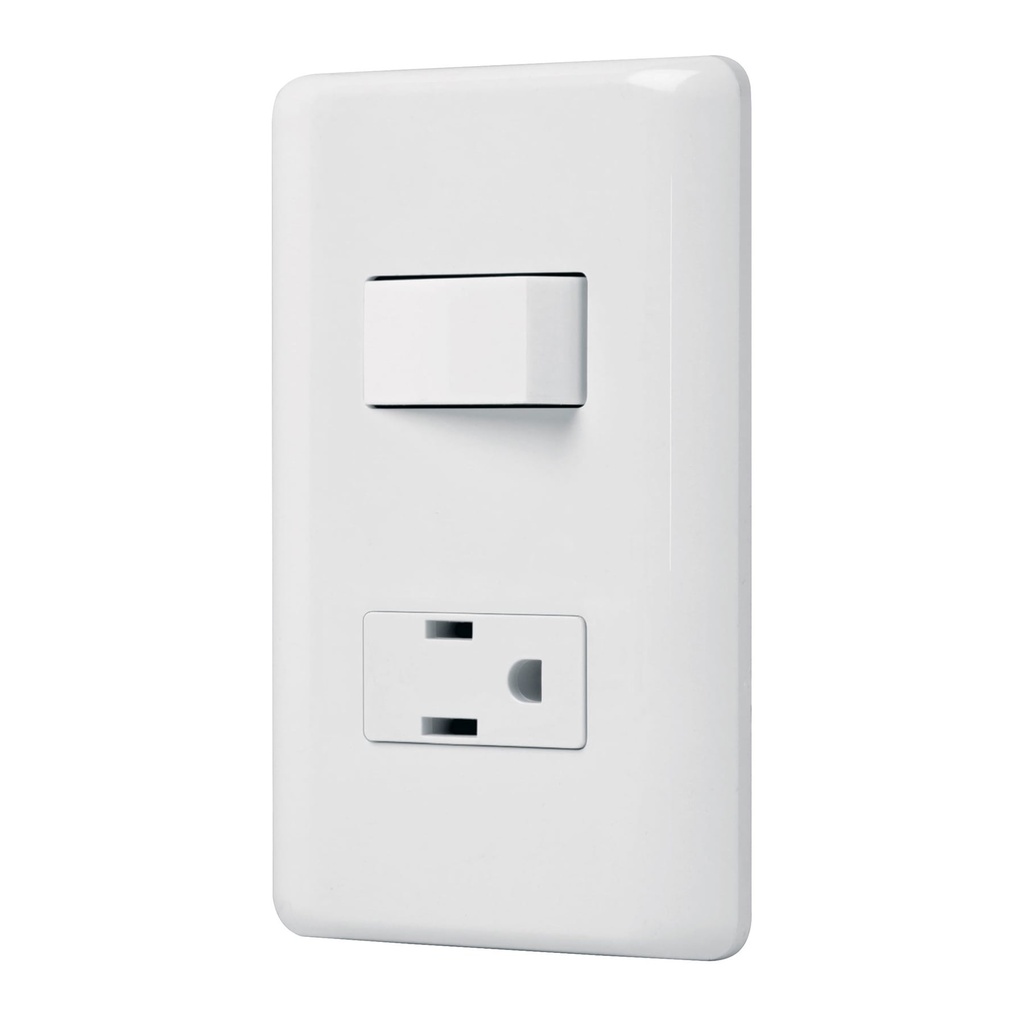 PA-APCO-B | Placa armada contacto e interruptor sencillo, Volteck Basic