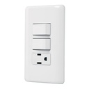 PA-APCO-B2 | Placa armada con contacto y 2 interruptores sencillos, Basic