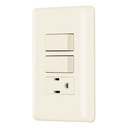 PA-APCO-B2I | Placa armada 2 interruptores y contacto, marfil, Basic