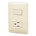 PA-APCO-I | Placa armada contacto e interruptor, marfil, línea Italiana