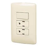 PA-APCO-I3 | Placa armada 2 contactos e interruptor,marfil,línea Italiana