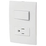 PA-APCO-OB | Placa armada contacto e interruptor, línea Oslo, blanco