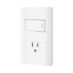 PA-APCO1-LB | Placa armada blanca interruptor y contacto 1 módulo, Lisboa