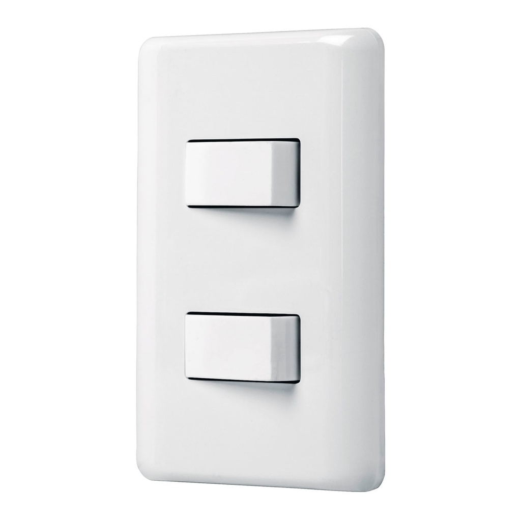 PA-APDO-B | Placa armada con 2 interruptores sencillos, Volteck Basic
