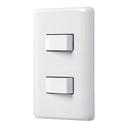 PA-APDO-B | Placa armada con 2 interruptores sencillos, Volteck Basic