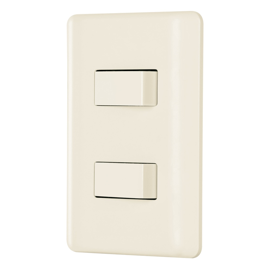 PA-APDO-EBI | Placa armada 1 interruptor y 1 escalera, marfil, Basic