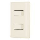 PA-APDO-EBI | Placa armada 1 interruptor y 1 escalera, marfil, Basic