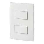 PA-APDO-EOB | Placa armada interruptor sencillo y escalera, Oslo, blanco