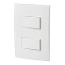 PA-APDO-EOB | Placa armada interruptor sencillo y escalera, Oslo, blanco