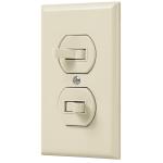 PA-APDO-S   | Placa armada 2 interruptores sencillo, línea Standard,marfil