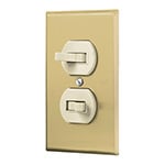 PA-APDO-SA | Placa armada 2 interruptor sencillo, línea Standard, alumini