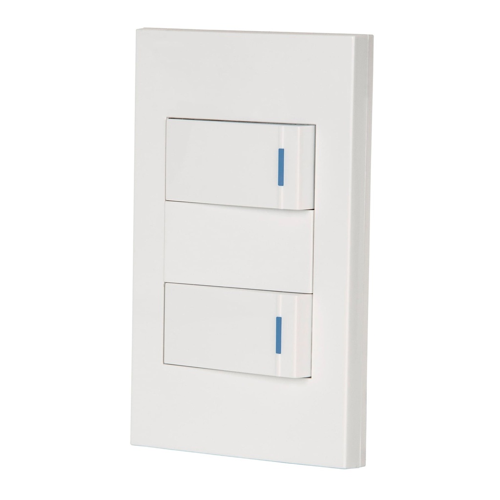 PA-APDO1-EB | Placa armada 2 interruptores, 1 módulo, Española, blanco